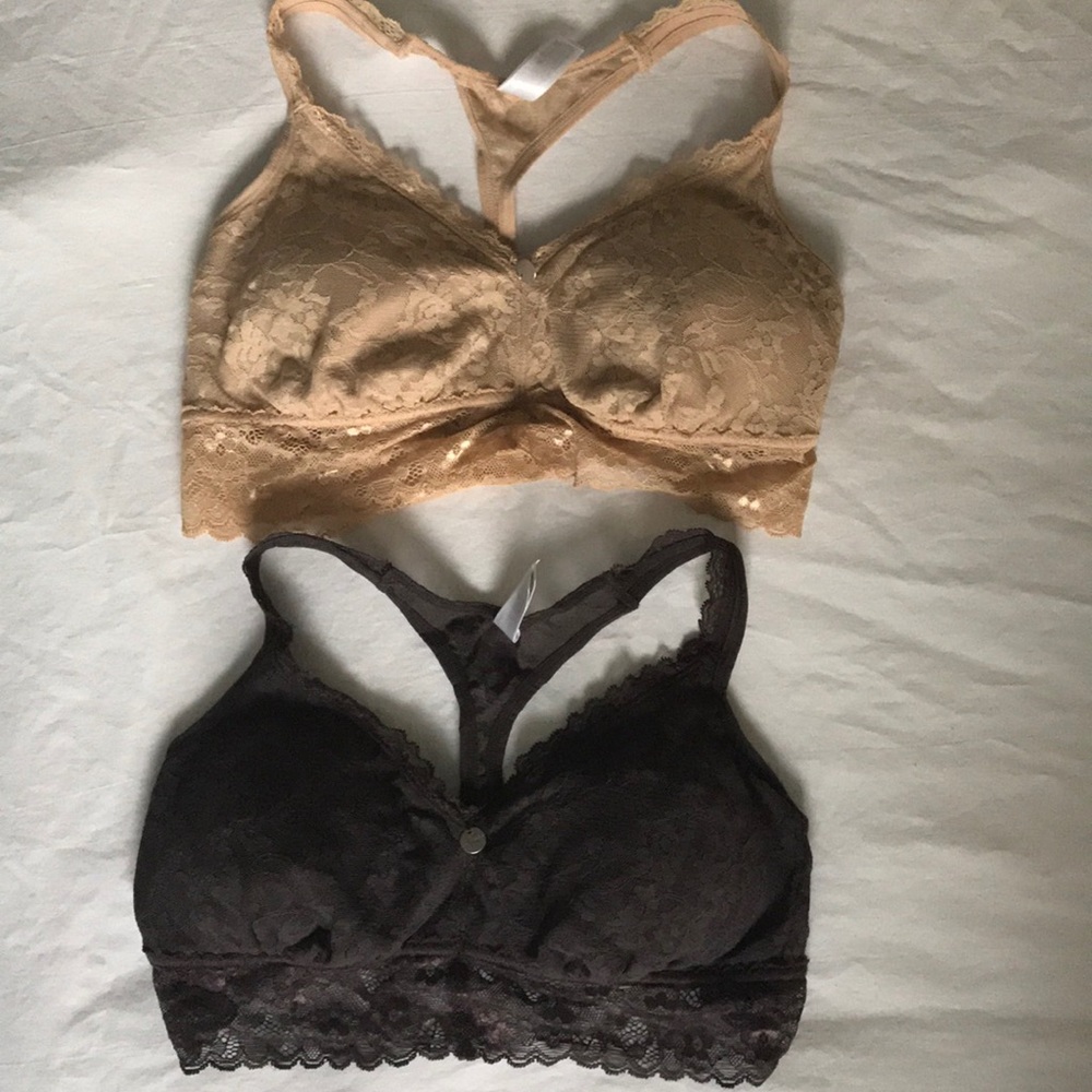 Set of 2 - DKNY Lace Bralettes - Size Large